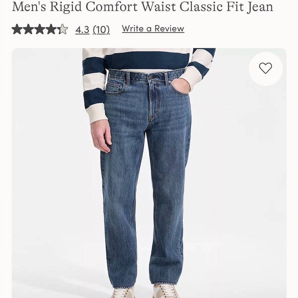 Lands' End Classic Fit Straight Leg Denim Jeans 44x30 NWT Big & Tall